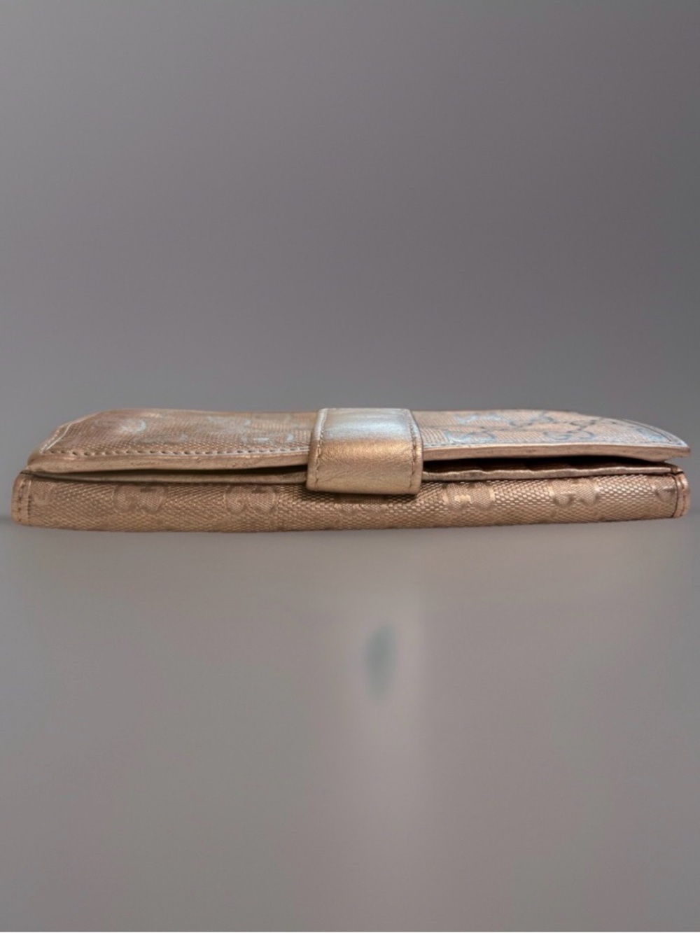 Gucci GG Monogram Long Continental Wallet in Metallic Lilac - Picture 9 of 16
